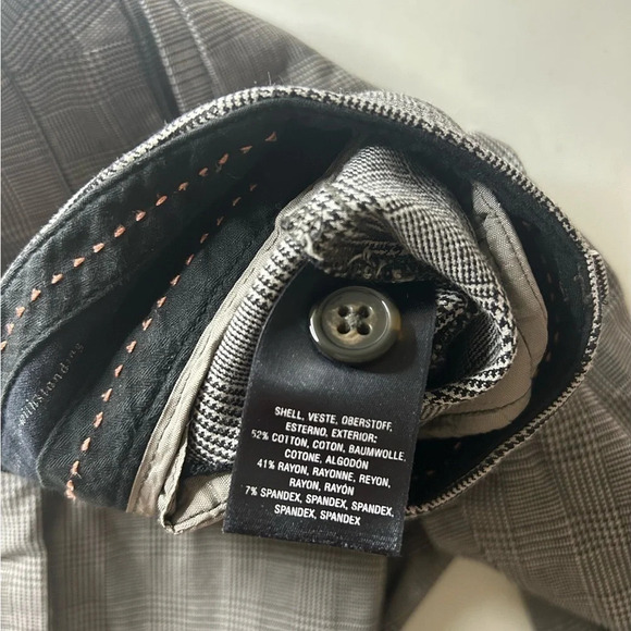 Anthropologie Pants Womens Black White Plaid Houndstooth Flare Crop 4 - Picture 4 of 4